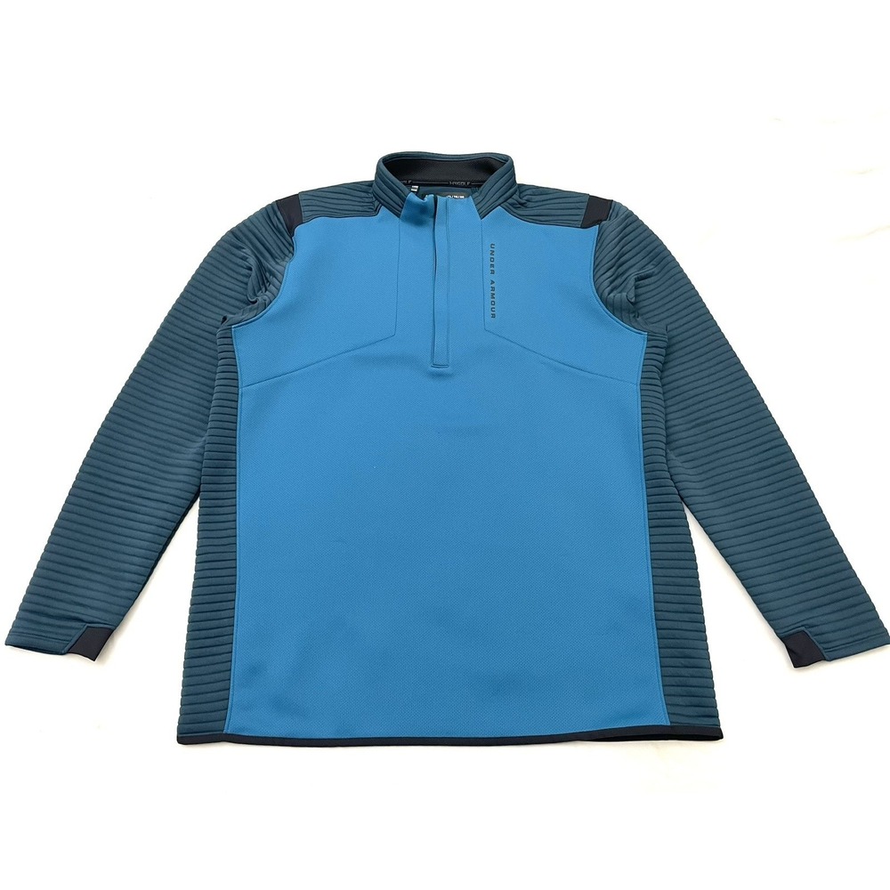 Under Armour UA‎ Storm Daytona 1/2 Zip Golf Pullover XL Blue Wicking Pockets